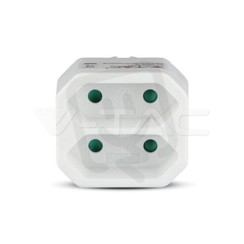 2 Outlet Adapter 2.5A  White Label + Pol