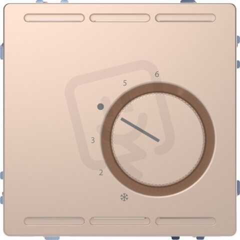 Pokojový termostat Merten D-Life 24V kov Brushed Gold SCHNEIDER MTN5763-6051