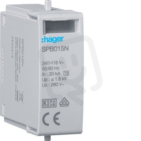 Výměnný modul N-PE pro SPB, 20 kA HAGER SPB015N