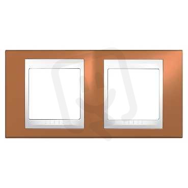 Schneider MGU6.004.869 Krycí rámeček Plus dvojnásobný,Orange/polar