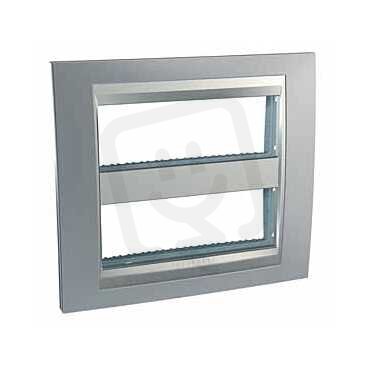Schneider MGU49.426.038 Krycí rámeček Top 2x6 moduly, Cromo mat/alu