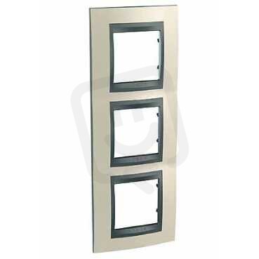 Schneider MGU66.006V.295 Krycí rámeček Top 3násobný vert.,Opal Titanium/