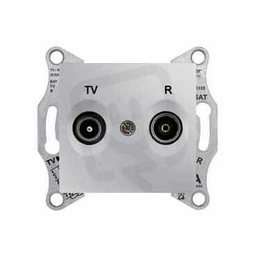 Sedna Zásuvka TV-R průběžná 8 dB, Aluminium SCHNEIDER SDN3301360