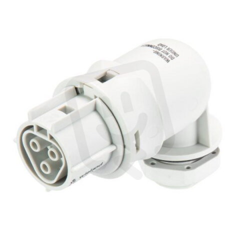 zásuvka vestavná gesis RST, 3-pól, pružinové svorky, M20, úhlová 90°, šedá