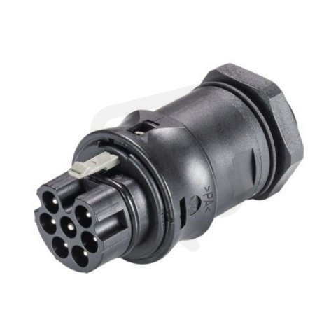 vidlice vestavná gesis RST, 7-pól, šroubové připojení, M25, černá