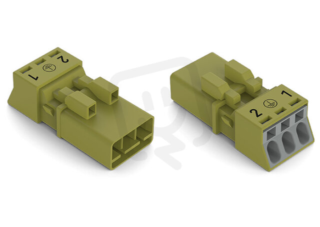 Zástrčka 3pól. Kód. B světle zelená WAGO 890-273/073-000