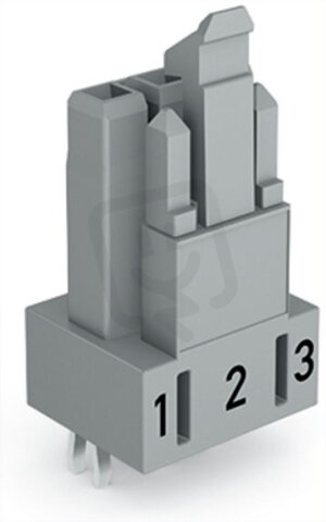 Zásuvka na desky plošných spojů rovné provedení 3pól. šedá WAGO 890-843