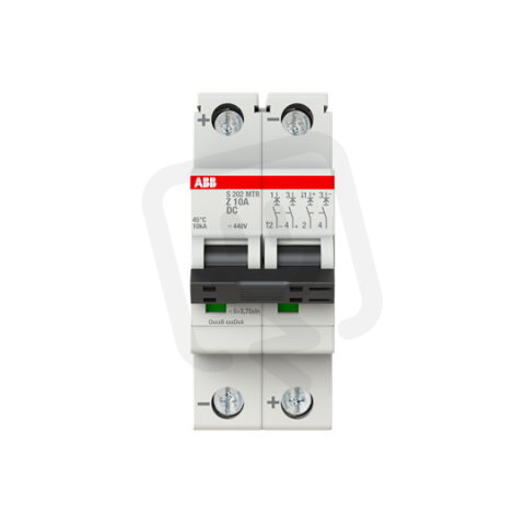 ABB S202MTR-Z10 DC, dvoupólový jistič, 10A, Z, 10kA, určeno pro drážní aplikace