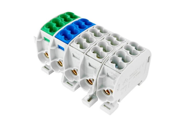 Svorkovnice rozbočovací HLAK 25//5 C 3LNPE 152A 5pól. CU IP20 3xŠ/M/Z na DIN