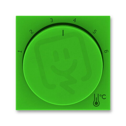 Kryt termostatu s otočným ovládáním, zelená/kouřová černá ABB 3292H-A00300 67