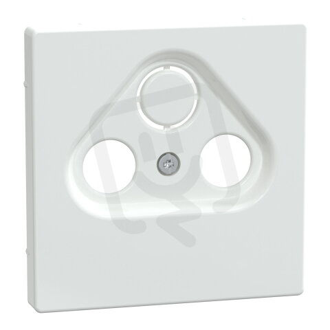 Centrální deska, Merten System D, anténa, 2/3 otvory, lotus white, lesklý plast