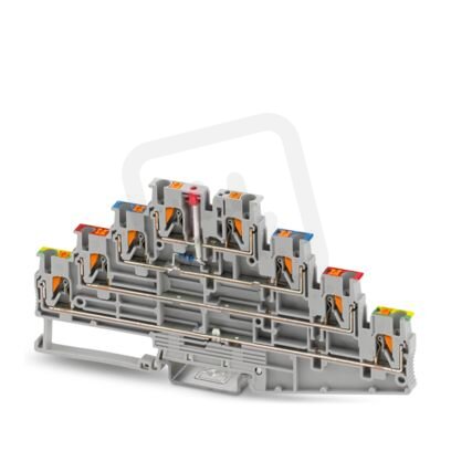 Vícepatrová svornice PT 2,5-PE/L RD/L BU/L LED 24 RD PHOENIX CONTACT 1336343