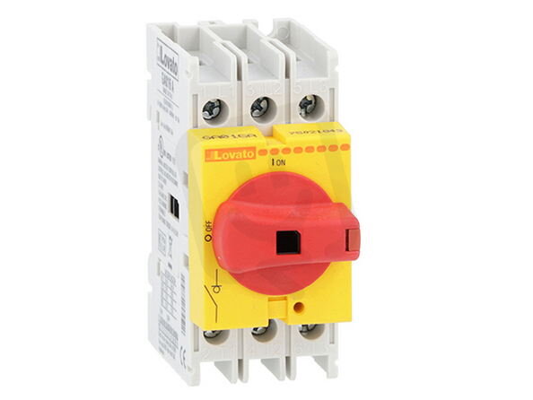 Lovato GA063SARY 3P odpínač AC21A 63A-AC23A 45A ŽL/ČER
