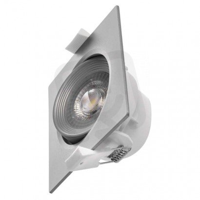 LED bodové čtvercové svítidlo spotlight 5W 350LM WW stříbrné ZD3660 teplá bílá
