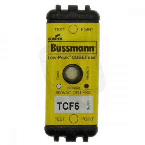 Pojistka CubeFuse Eaton TCF6RN 600V AC / 300V DC, 6A