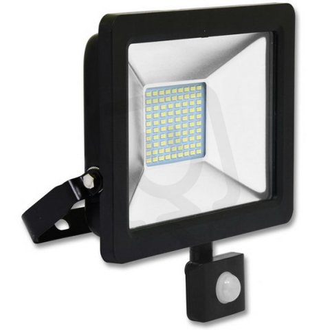 LED reflektor STAR SMD s PIR,50W,5000K,IP65,4100Lm ECOLITE RLED48WL-50W/PIR