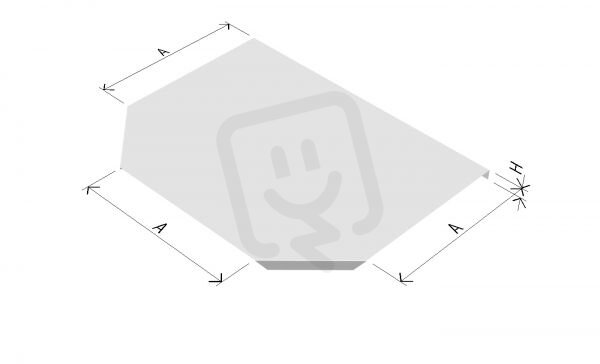 Víko T-kusu žlabu LINEAR VTL-R50   50 "Ž