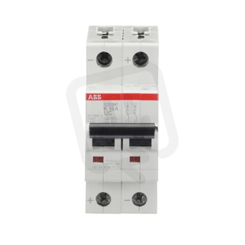 ABB S202MT-K16UC 2F jistič 16 A char. K 10kA 440V AC/DC pro kolejová vozidla