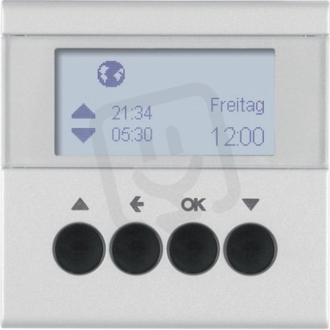 Žaluziový časový spínač, S.1/B.x, stříbrná mat BERKER 85741183