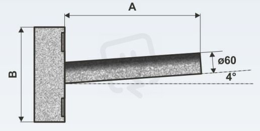 UNI 1 - 200 výložník rovný, UNI bandimex AMAKO 1310200060