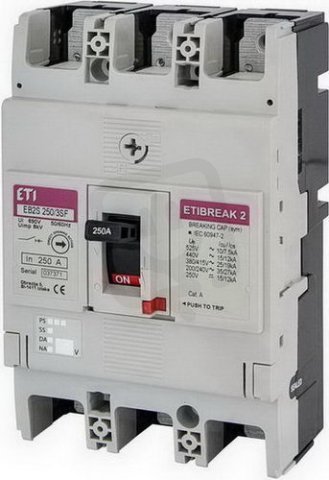 Kompaktní jistič EB2S 250/3SF 250A 3p ETI 004671839