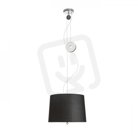 LEVITA závěsná stahovací černá chrom 230V E27 42W RENDL R12478
