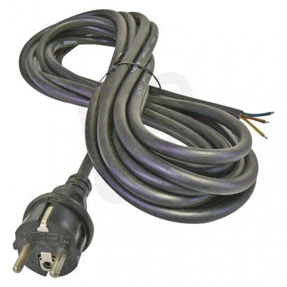 Přívodní kabel FLEXO H05RR-F 3G1,5C s přímou vidlicí 10m černá GUMA
