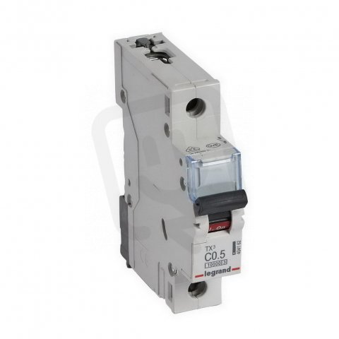 TX3 JISTIČ, 1 PÓLOVÝ, CHAR. C, 0,5A 10000A LEGRAND 404162