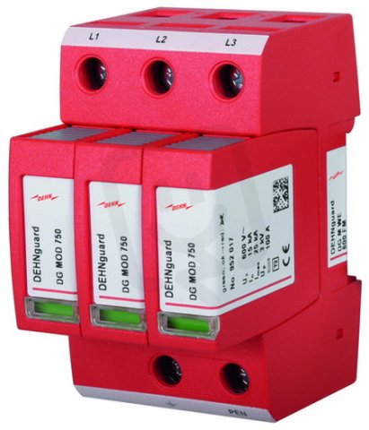 Svodič přepětí DEHNguard M 3-pólový pro TN-C systémy 952307