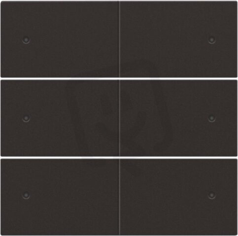Středový kryt 6xbezpot.tlačítko 24V+LED-DARK BROWN NIKO 124-60150