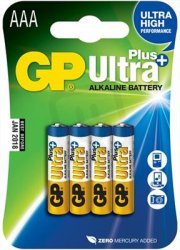 GP alkalická baterie ULTRA PLUS AAA (LR03) 4BL /1017114000/ B1711