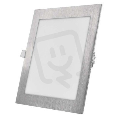 LED vestavné svítidlo NEXXO, čtvercové, stříbrné, 18W, se změnou CCT EMOS ZD2243