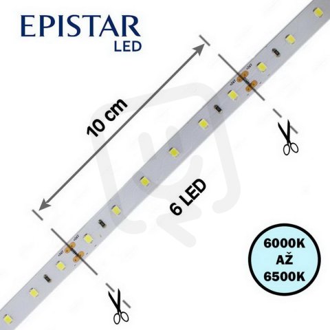 LED pásek 60LED/m 2835 IP20 6000-6500 K bílá 24V 20m FK TECHNICS 4731665-60