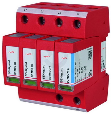 Svodič přepětí DEHNguard M 4-pólový pro TT a TN-S systémy 952311