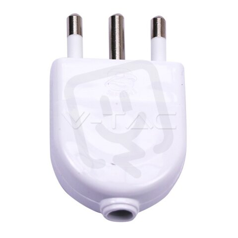 16A plug (polybag+card)-white