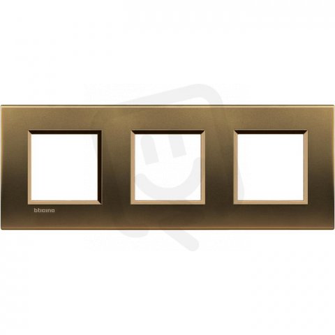 BTICINO LIVINGLIGHT RÁMEČEK HRANATÝ 2+2+2MODULOVÝ BRONZ LNA4802M3BZ