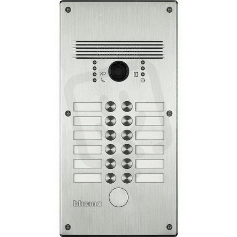 LINEA 300 - ANTIVANDAL INOX VIDEO PANEL S 12 TLAČÍTKY BTICINO 308013