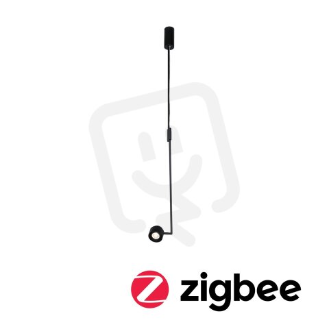 LED závěsné svítidlo Smart Home Zigbee Puric Pane 6W černá PAULMANN 79785