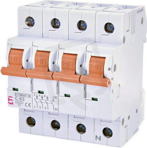 Jistič ETIMAT COLOUR 3p+N C63 6kA ETI 002101422