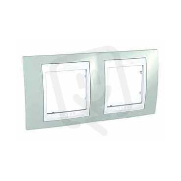 Unica Plus Krycí rámeček dvojnásobný, Aqua/Polar SCHNEIDER MGU6.004.870