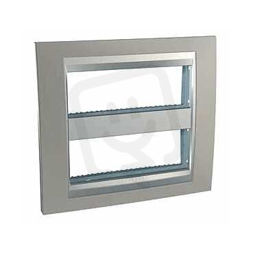 Schneider MGU49.426.039 Krycí rámeček Top 2x6 moduly, Nikl/alu