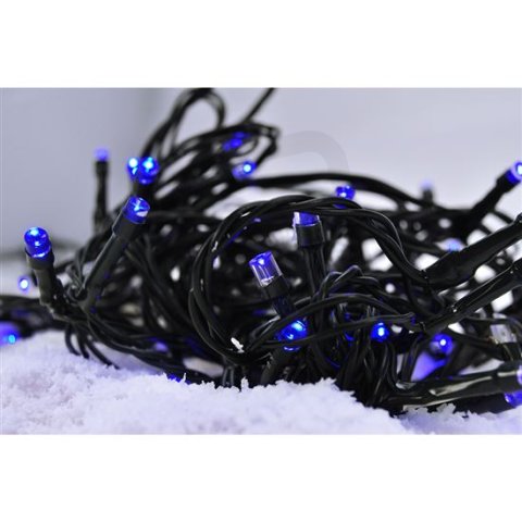 LED vánoční řetěz, 3m, 20 LED, 3 x AA, modré světlo, zelený kabel SOLIGHT 1V50-B