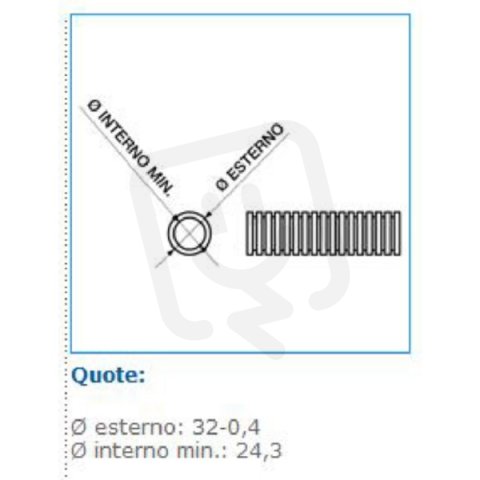 FMP32 korugovaná trubka, pevnost 750 N, d 32 mm, černá INSET FMP32