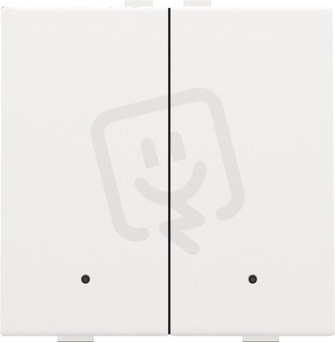 NHC 2násobný ovladač s LED + snímač teploty WHITE COATED NIKO 154-52202