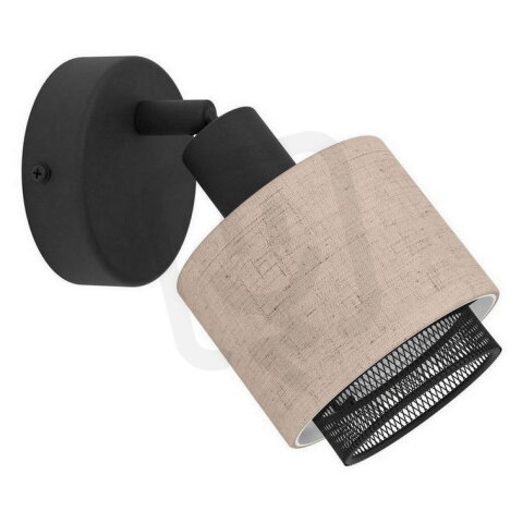 Bodové svítidlo ROSLEY černá/plátno NATUR 1X40W IP20 EGLO 43656