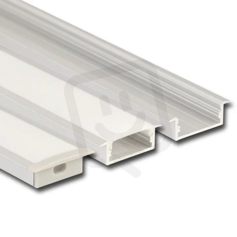 Vestavný hliníkový profil VD, 30x10 mm, mléčný difuzor, komplet, 1 m