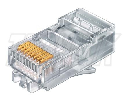 RJ 45-MDc6 Konektor RJ45 UTP nestíněný skládaný pro datový kabel TYPdrát,CAT.6