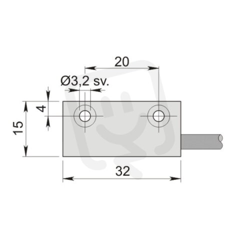 Kvádrový magnetický senzor AECO SMP-304 NO