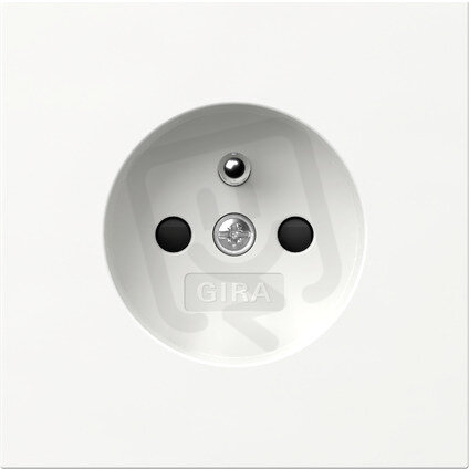 zásuv. zemnicí kolík + SP F100 čistě bílá GIRA 448570