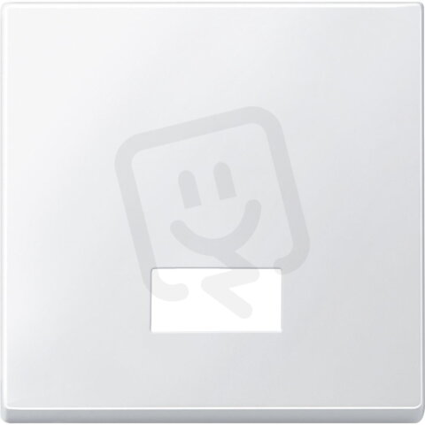 Klapka, Merten System M, s okénkem, polar white, matný plast 433819